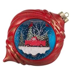 Haute Decor Snowburst 5.5 Inch Pre-Lit Animated Christmas Ornament Snow Globe With Built-in Timer, Warm White LED And Pulsing Snow Swirls 7 Haute Decor Snowburst 5.5 Inch Pre-Lit Animated Christmas Ornament Snow Globe With Built-in Timer, Warm White LED And Pulsing Snow Swirls -Department 56 Shop 51Y9PxRyDhL