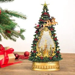 14 Inch Snow Globe Christmas Tree Figurine Lantern Musical Lighted Water Church In Swirling Glitter Decorations Lantern For Holiday Season Home Decor -Department 56 Shop 51YOkTDbk4L