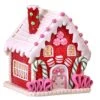 One Holiday Way 5-Inch LED Light Up Red Faux Gingerbread House Tabletop Decoration W/Timer, Candy Glitter, Frosting Accents – Lighted Decorative Christmas Party Winter Home Decor -Department 56 Shop 51YRSWFHECL