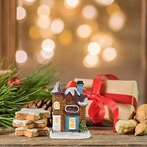 ABOOFAN 6Pcs Christmas Village Sets LED Lighted Christmas Village Houses Pre- Lit Tiny Resin Collectible Building DIY Christmas Doll Figurine Holiday Christmas Tree Ornaments 2 ABOOFAN 6Pcs Christmas Village Sets LED Lighted Christmas Village Houses Pre- Lit Tiny Resin Collectible Building DIY Christmas Doll Figurine Holiday Christmas Tree Ornaments - Image 2