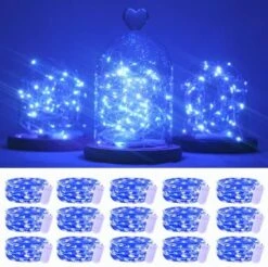 15 Packs 20 Led Purple Fairy Lights Battery Operated 6.6ft Silver String Lights Waterproof Firefly Starry Light For DIY Table Centerpieces Wedding Halloween Christmas Party Decor -Department 56 Shop 51ZKxOLbUL. AC