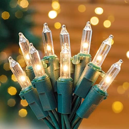 Hopolon Clear Christmas Lights Set 2PACK 50Count 13Feet Incandescent Bulb Mini String Lights For Indoor Christmas Tree Garland Birthday Wedding Festival Decor, Warm White 10 Hopolon Clear Christmas Lights Set 2PACK 50Count 13Feet Incandescent Bulb Mini String Lights For Indoor Christmas Tree Garland Birthday Wedding Festival Decor, Warm White - Image 10