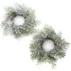 Factory Direct Craft Set Of 2 Artificial Frosted Fern Christmas Candle Rings Faux Winter Greenery Holiday Candle Rings For Pillar Candles - Use As A Small Christmas Wreath Decoration Too! 12 Factory Direct Craft Set Of 2 Artificial Frosted Fern Christmas Candle Rings Faux Winter Greenery Holiday Candle Rings For Pillar Candles - Use As A Small Christmas Wreath Decoration Too! -Department 56 Shop 51a7N5BYnOL