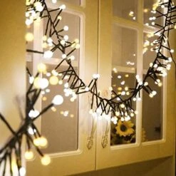 Quntis 400 LED 13FT Mini Globe String Lights Plug In, Christmas Cluster String Lights For Bedroom Wedding Valentine Party Indoor Outdoor Xmas Tree Decoration (8 Twinkle Mode, Connectable, Waterproof) -Department 56 Shop 51aK4AE9UgL. AC