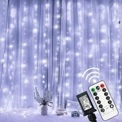 Twinkle Star, 6 Inches Indoor Outdoor, LED String Light With Remote Control Timer For Christmas Wedding Party Home Garden Bedroom Decoration, White -Department 56 Shop 51aS7KUsouL. AC