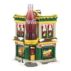 Department 56 Snow Village Coca-Cola Corner Fountain Lit House, 8.27 Inch