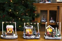 Christmas Concepts® 5"/ 13cm LED Light Up Christmas Market Scene (Wine Cabin) -Department 56 Shop 51aa7oToWYL