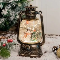 Christmas Snow Globes, Cardinal Snowman Christmas Tree Water Lantern, USB Powered & Battery, Holiday Decorations Gifts For Family, Children Or Friends -Department 56 Shop 51acwRbkKRL