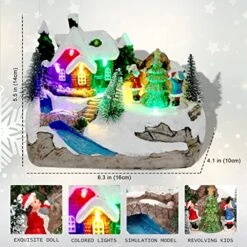 Christmas Decorations Snow Village Resin Building Figurines Revolving Kids & Tree Musical Snow Globe Christmas Collectible Buildings 8 Music For Vintage Christmas Decor For Kids Christmas Tree -Department 56 Shop 51atJXm6YXL