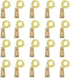 20 Pack 10 LED Wine Bottle Cork Lights, Fairy Mini String Lights Copper Wire, Battery Operated Starry Lights For DIY, Christmas, Halloween, Wedding, Party, Indoor&Outdoor (20 Pack, Cool White) -Department 56 Shop 51b5SZ5YtL. AC