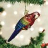 Old World Christmas Ornaments: Bird Watcher Collection Glass Blown Ornaments For Christmas Tree, Parrot