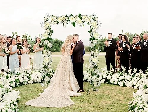 Artiflr 2 Pakc Artificial Peony Garland Flowers, 12ft Floral Greenery Garland Rose Flower Vine Garland With Mixed Peony Flowers And Green Leaves For Wedding Dining Table Home Party Decor (2, White) 2 Artiflr 2 Pakc Artificial Peony Garland Flowers, 12ft Floral Greenery Garland Rose Flower Vine Garland With Mixed Peony Flowers And Green Leaves For Wedding Dining Table Home Party Decor (2, White) - Image 2