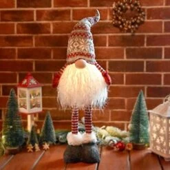 Christmas Lights Gnome Decorations For Valentine With Music Funciton, 2022 Ornaments Handmade Xmas Standing Figurine With Grey Snow Hat, 24 Inch Red Swedish Tomte Santa Holiday Elf Indoor Decor Gifts -Department 56 Shop 51bd8IJsINL. AC
