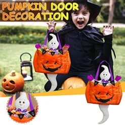 Halloween Decorations Put Welcome Door Kid Pocket Candy Decoration Can Halloween Hanging Pumpkin Home Decor