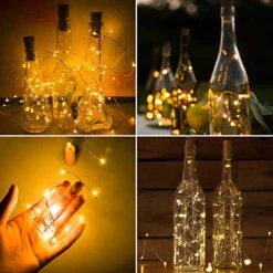 GLODD Wine Bottle Lights, 16 Packs Of LED Copper Wire Light Battery Operated Colourful Fairy String Light For DIY Bottles, Weddings, Christmas, Halloween 20 LEDs Decorative Cork Lights(78Inches Wire) -Department 56 Shop 51bw225opdL