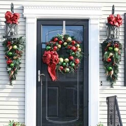 Whaline 3Pccs Christmas Wreath Hanger Over The Door Metal Wreath Hook Star Christmas Tree Snowflake Hook For Xmas Party Decor Door Wall Home Office, Silver, 15in 9 Whaline 3Pccs Christmas Wreath Hanger Over The Door Metal Wreath Hook Star Christmas Tree Snowflake Hook For Xmas Party Decor Door Wall Home Office, Silver, 15in -Department 56 Shop 51c2k094cGL