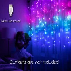 Something Unicorn - Purple Ombre LED String Curtain Lights With Remote For Teen Room, Girls Room, College Dorm, Nursery And Kids Room Décor. Perfect For Mermaid Decoration.(Premium Version) 10 Something Unicorn - Purple Ombre LED String Curtain Lights With Remote For Teen Room, Girls Room, College Dorm, Nursery And Kids Room Décor. Perfect For Mermaid Decoration.(Premium Version) -Department 56 Shop 51cBniQubAL