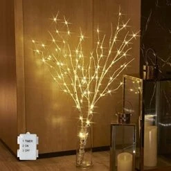 BAOLITVINE Birch Branch Lights With Timer Battery Operated 100 LED Fairy Lights, Lighted Willow Branches For Home Bedroom Fireplace Christmas Decoration Inside Outdoor 16 BAOLITVINE Birch Branch Lights With Timer Battery Operated 100 LED Fairy Lights, Lighted Willow Branches For Home Bedroom Fireplace Christmas Decoration Inside Outdoor -Department 56 Shop 51cBsIloq L. AC