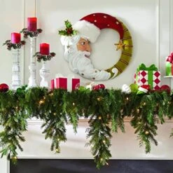 Christmas Candle Ring Small Artificial Red Berry Wreath Candle Holder Rings Centerpiece ChristmasTable Decoration (Green) -Department 56 Shop 51cOvUmGJRL