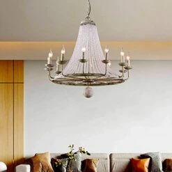 33ft K9 Glass Crystal Garland Strands - Hanging Chandelier Gem Bead Chain - 14mm Clear Octagon Prism Diamond String Decorations For Wedding Party Manzanita Centerpiece Christmas Tree -Department 56 Shop 51cV4ZgVh8L