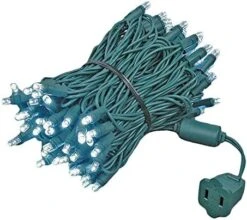 Novelty Lights Red/Green LED Christmas String Lights - UL Listed Indoor/Outdoor Light Set W/ 100 Mini Bulbs For Christmas Tree, Patio, Wedding Decor - (Green Wire, 34' Long) -Department 56 Shop 51cVaMOuGqL. AC