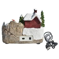 Forart Christmas Decorations Christmas Colorful Music Luminous House Snow Small House Home Decoration Resin Christmas Scene Village Houses Town Christmas Ornaments -Department 56 Shop 51cawn5IGrL