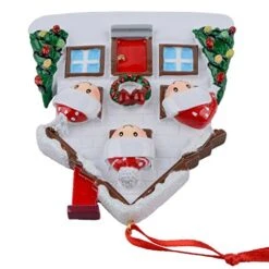 Christmas House Personalized Family Of 3 Ornament - Family Of New Home Christmas Ornament - 2022 Christmas Tree Decoration Gift Kids Grandkids - Custom Family Keepsake -Department 56 Shop 51cgVBvUs6L