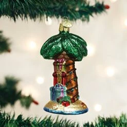 Old World Christmas Glass Blown Ornament Christmas Palm Tree (48037) -Department 56 Shop 51cmAqE78EL