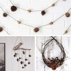 Supla 30 Pcs Christmas Hanging Real Preserved Pine Cones Ornaments 2"-3" Tall Christmas Tree Hanging Pinecone Ornaments -Department 56 Shop 51cpfKAGtlL