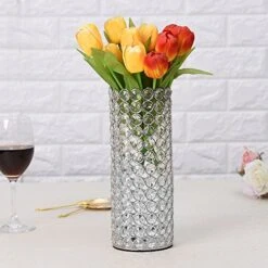 VINCIGANT Christmas Decorative Cylinder Flower Vases For Artificial Bouquet,Floor Standing Candle Holders,Wedding Home Dining Room Table Decorative Centerpieces -Department 56 Shop 51cvNy9lhIL