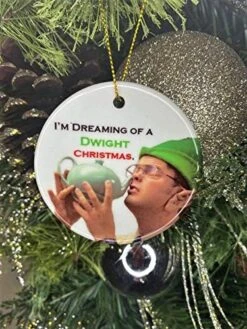 PhoenixAppeal The Office Ornaments - Christmas Tree Ornaments - The Office Ornaments : Dwight Schrute - Michael Scott - Dunder Mifflin (Michael Scott) -Department 56 Shop 51cyO CnI2L. AC