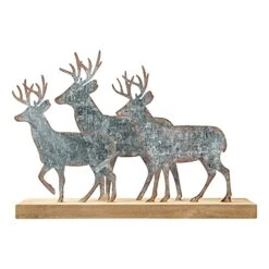 Glitzhome Christmas Table Decorations 12.81 Inches Metal Christmas Reindeer Decor Galvanized Deer Decoration For Home Country Christmas Decor Rustic Xmas Desk Decoration -Department 56 Shop 51dIPSC3PLL