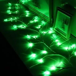 GENERIC 45LED St Patricks Day Garland Lights For St Patricks Day Decorations, 8 Modes Shamrock St Patricks Day Lights Battery Operated Shamrock Lights St Patricks Decor For The Home Wall Door Table Mantel -Department 56 Shop 51dcgAQgeJL