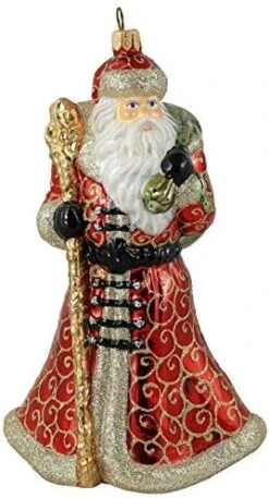 Miss Christmas 2023 Collection Festive Santa 7.5-Inch Blown Glass Christmas Tree Ornament (Classic Santa With Gifts) -Department 56 Shop 51dnUsfrgL. AC