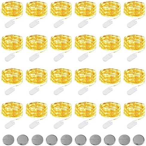 24 Pack Fairy Lights, KOMAKE 7ft 20LED Fairy String Lights Battery Operated Jar Lights, Christmas Lights Silver Coated Copper Wire Lights Firefly Starry Lights For DIY Decor, Wedding, Party, Christmas 8 24 Pack Fairy Lights, KOMAKE 7ft 20LED Fairy String Lights Battery Operated Jar Lights, Christmas Lights Silver Coated Copper Wire Lights Firefly Starry Lights For DIY Decor, Wedding, Party, Christmas - Image 8