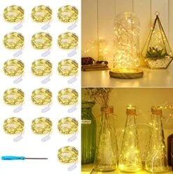 32 Pcs 10ft 30 LED Fairy Lights Battery Operated Waterproof Copper Wire Mini String Lights Firefly Starry Moon Lights For Jars DIY Gifts Wedding Party Bedroom Patio Decorations Christmas(Warm White) -Department 56 Shop 51e7kDQIsSL. AC