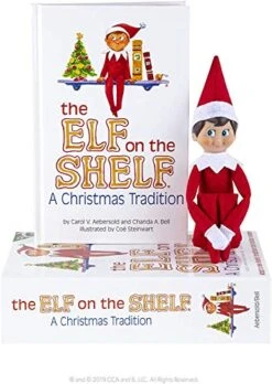 The Elf On The Shelf Christmas Tradition With North Pole Blue Eyed Boy Elf With DVD -Department 56 Shop 51eKkPvE8xL