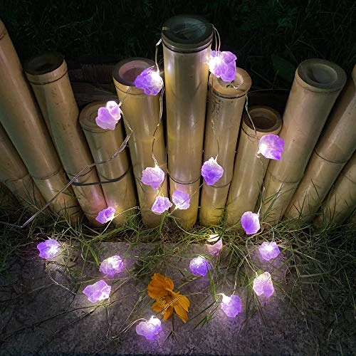 Genuine Amethyst Crystal Decorative Lights Cute Fairy String Lights 10ft 30 Natural Stones With Remote For Bedroom Hanging Ornaments Reiki Party Night Light Wedding Room Décor Mother's Day Gift 6 Genuine Amethyst Crystal Decorative Lights Cute Fairy String Lights 10ft 30 Natural Stones With Remote For Bedroom Hanging Ornaments Reiki Party Night Light Wedding Room Décor Mother's Day Gift - Image 6