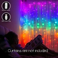 Something Unicorn - LED String Curtain Lights With Dimmer Switch For Teen Room, Girls Room, College Dorm, Nursery, Kids Room Décor. Perfect For Unicorn, Fairy & Rainbow Decoration. (Standard Version) -Department 56 Shop 51eRXzhvaeL