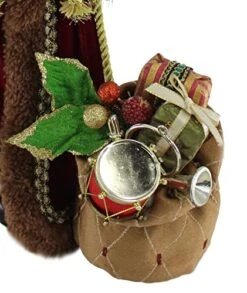 Windy Hill Collection 16" Inch Standing Burgundy Toy Bag And Bell Santa Claus Christmas Figurine Figure Decoration 167130 -Department 56 Shop 51eaPywJ5IL