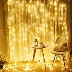 LIIDA 300 Curtain Lights Window Twinkle Lights 9.8 X 9.8ft Icicle String Lights With 8 Modes For Holiday Party Background Wall Wedding Decorations (Warm White) 10 LIIDA 300 Curtain Lights Window Twinkle Lights 9.8 X 9.8ft Icicle String Lights With 8 Modes For Holiday Party Background Wall Wedding Decorations (Warm White) -Department 56 Shop 51eayeh9IBL