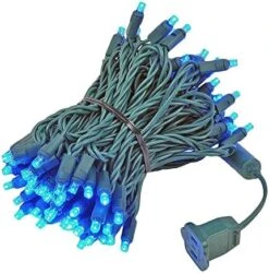 Novelty Lights Red/Green LED Christmas String Lights - UL Listed Indoor/Outdoor Light Set W/ 100 Mini Bulbs For Christmas Tree, Patio, Wedding Decor - (Green Wire, 34' Long) -Department 56 Shop 51f9ZezktcL. AC