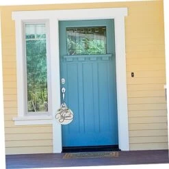 Operitacx 2pcs Creative Hangers Wooden Cafe Christmas Ornaments Plate Gift For Pendant Wreaths Easter With Rustic Home Welcome Spring Outdoor Shop Design Hanging Tag Round Store -Department 56 Shop 51fNe3QSb6L