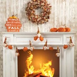 Glitzhome 72" L Fall Fabric Gnomes Garland Hanging Pumpkin Felt Garland For Fireplace Wall Decor 9 Glitzhome 72" L Fall Fabric Gnomes Garland Hanging Pumpkin Felt Garland For Fireplace Wall Decor -Department 56 Shop 51fYXpD5JuL