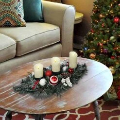 V&M VALERY MADELYN 30 Inch Traditional Red White Christmas Candle Holder With Berry Pine Cone And Ball Ornaments, Candle Holders Candelabrum Centerpiece For Tabletop Xmas Decor(Excluded Candles) 8 V&M VALERY MADELYN 30 Inch Traditional Red White Christmas Candle Holder With Berry Pine Cone And Ball Ornaments, Candle Holders Candelabrum Centerpiece For Tabletop Xmas Decor(Excluded Candles) -Department 56 Shop 51fc5M5CCNL