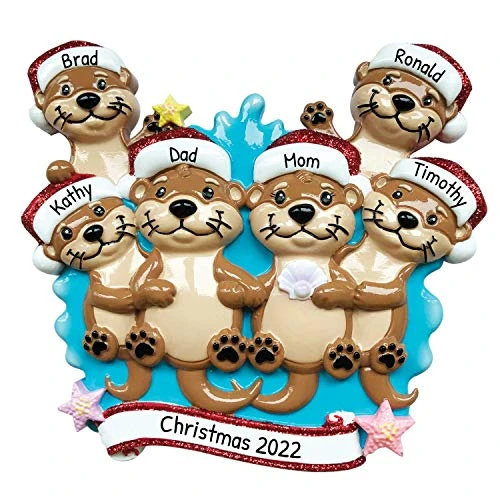 Personalized Family Ornament 2022 - Family Of 6 Christmas Ornament 2022 - Otter Christmas Ornament Family Of 6 Sea Otter Ornament Otter Ornaments For Christmas Tree - Free Customization 1 Personalized Family Ornament 2022 - Family Of 6 Christmas Ornament 2022 - Otter Christmas Ornament Family Of 6 Sea Otter Ornament Otter Ornaments For Christmas Tree - Free Customization