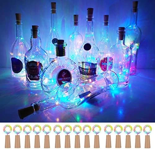 Wine Bottle Cork Lights 15Pack 10 LED/ 40 Inches Battery Operated Cork Shape Copper Wire Colorful Fairy Mini String Lights For Party Christmas Halloween Wedding Decoration (Warm White) 9 Wine Bottle Cork Lights 15Pack 10 LED/ 40 Inches Battery Operated Cork Shape Copper Wire Colorful Fairy Mini String Lights For Party Christmas Halloween Wedding Decoration (Warm White) - Image 9