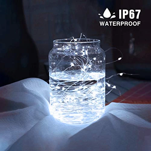 Onforu 16 Pack Fairy Lights Battery Operated, Mini String Starry Pixie Light, Valentines Day Decor, 20 LED Cool White Copper Wire Light, 6.5ft Mason Jar Light, IP67 Firefly Light For Vases, Wedding 2 Onforu 16 Pack Fairy Lights Battery Operated, Mini String Starry Pixie Light, Valentines Day Decor, 20 LED Cool White Copper Wire Light, 6.5ft Mason Jar Light, IP67 Firefly Light For Vases, Wedding - Image 2