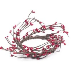 Artificial Red Pip Berry Candle Rings – Pack Of 6 Red Christmas Berry Farmhouse Home Decor For Centerpiece Decorations And Small Wreaths (Size: 7" Diam) -Department 56 Shop 51gGVqdxzFL