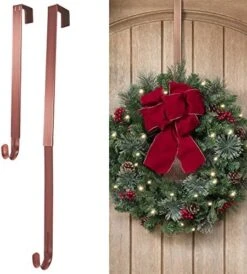 Haute Decor Adapt Adjustable Length Over The Door Wreath Hanger Hook - 2PACK - Strong, Holds Up To 20 Lbs. (Matte Black) -Department 56 Shop 51gg5r1zPJL. AC